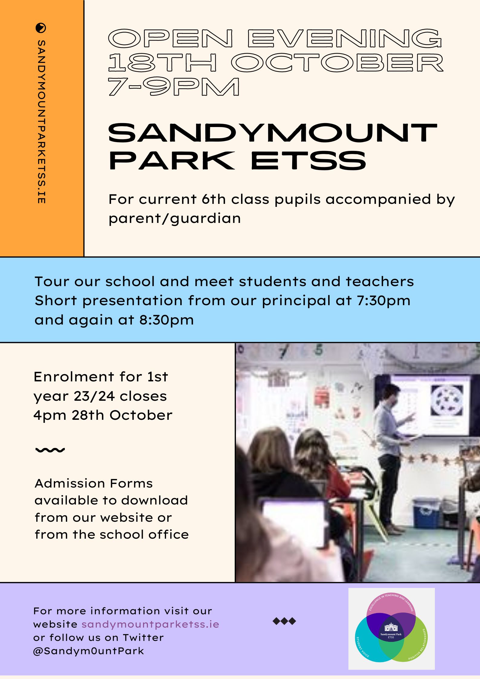 Open Evening 7-9pm Tuesday 18th October