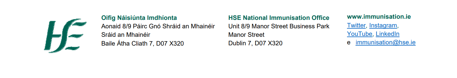 Communication from the HSE – Importance of MMR vaccine and being measles aware