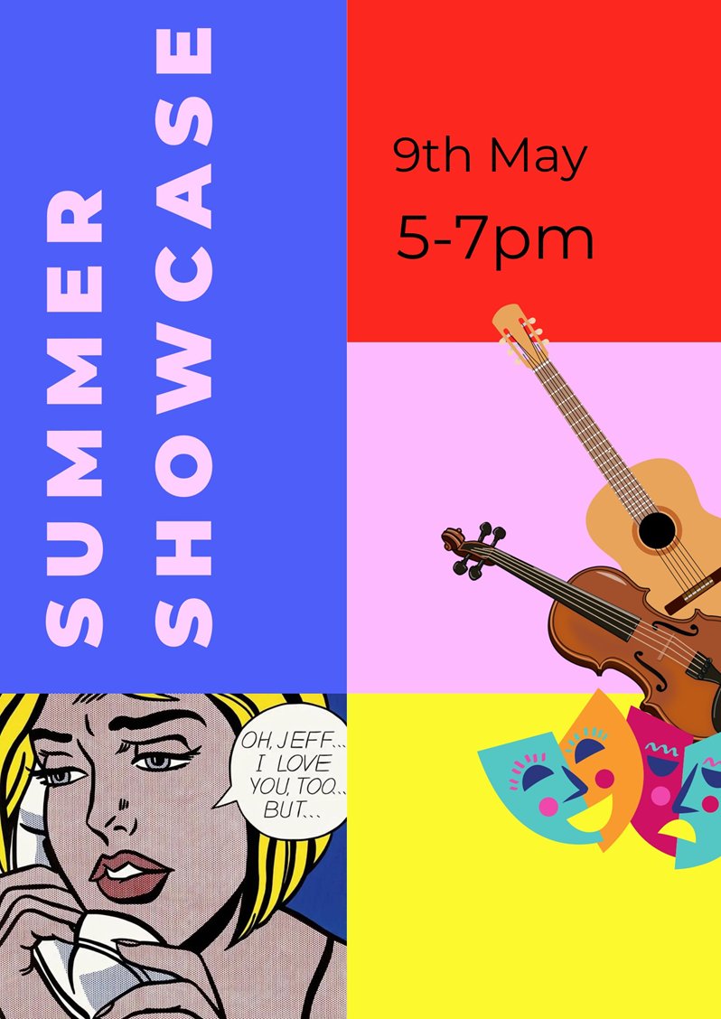 Summer Showcase 9th May 5-7pm