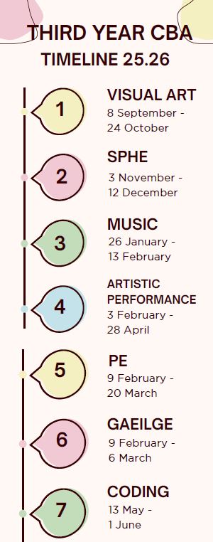 2nd and 3rd Year CBA Calendars